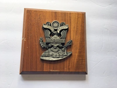 Placa de reunión/convención de concesionarios Harley Davidson 1990 vintage rara Foto 1 de 4