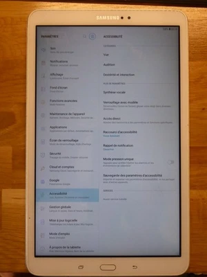 TABLETTE SAMSUNG TAB A 16Go SM-T580 - 10 Pouces - ANDROID 8.1.0 - YOUTUBE.. - Photo 1/4