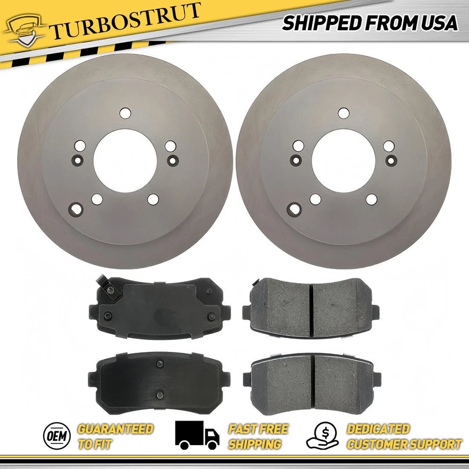 Kit de pastillas de freno rotores de freno traseros OE para Hyundai Tucson 2010-2015 2,4 L Foto 1 de 1