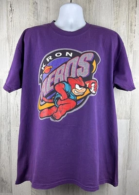 Vintage 1997 Akron Aeros MILB Minor League Baseball T-Shirt XL (24”x30”) - Изображение 1 из 4