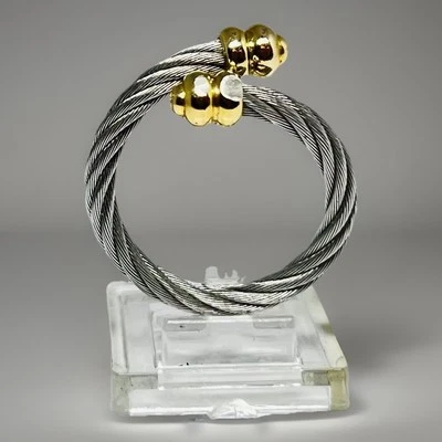 Philippe Charriol Steel Cable Ring US Size 8-10 Sizable - Image 1 of 4