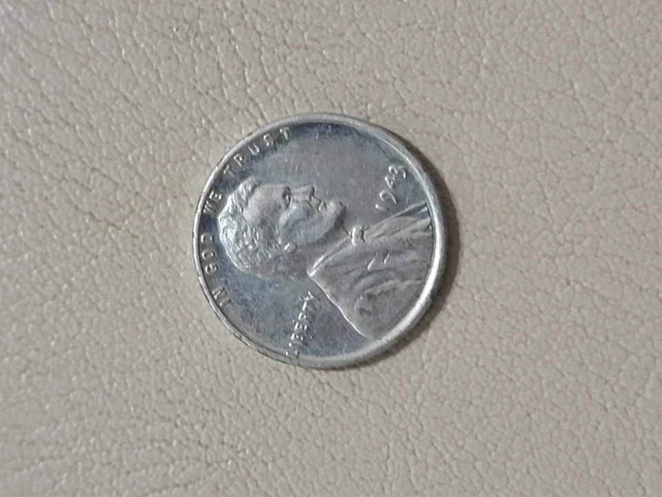 1943 US penny 'Silver Penny' Lincoln no mint mark - Image 1 of 4