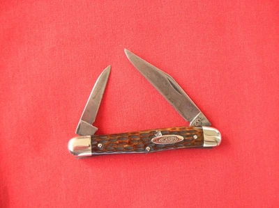 CASE XX 6208 2  BLADE HALF WHITTLER GREEN JIG BONE HANDLES 1940-64 KNIFE - Image 1 of 4