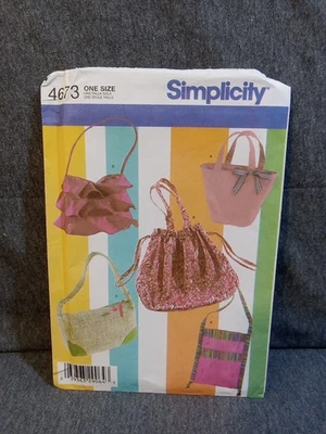 Simplicity Sewing Pattern #4673 Uncut Handbags - Image 1 of 4