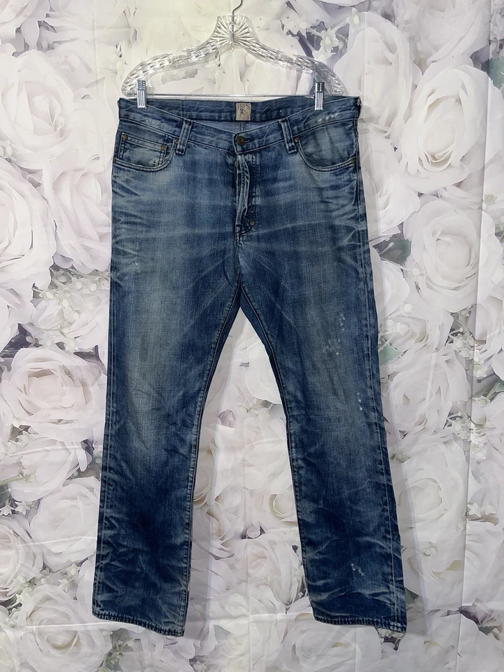 Джинсы из денима PRPS Barracuda прямые штанины искусственно состаренные мужские размер 36 средняя стирка - Изображение 1 из 4