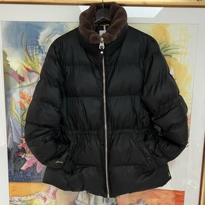 Joules Alexis Puffer Jacket Very Dark Grey Uk14 — 第 1/4 张图片