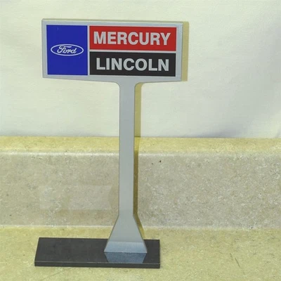  Advertising Ford Mercury Lincoln Car Dealership Desk Top Sign, Repro, Nice! #2 - Image 1 of 4