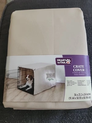 Heart To Tail Crate Cover 36Lx23.2Wx24H New In Package Dog Animal Cat Pet Cream - Image 1 of 4