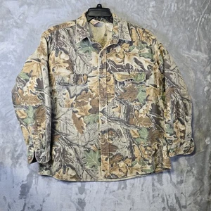 Redhead Mens Flannel Shirt Shacket XL Camouflage Chest Pockets Hunting *Faded - Picture 1 of 6