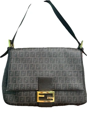 Fendi Brown Zucca Baguette With Gold Hardware - Image 1 of 4