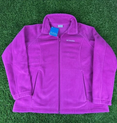 NWT Columbia Womens Sawyer Rapids 2.0 Fleece Jacket XL 1X Full Zip Pink/Purple - Image 1 of 4