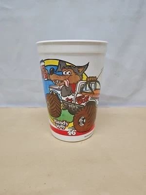 Taza de Coca-Cola Monster Truck Handy Way Food Store años 80 lobo de colección Big Bad Woof 1986 Foto 1 de 4