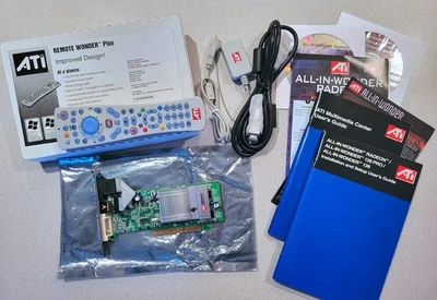 ATI RADEON VT-9550128A 128MB AGP video card DV VGA S video & REMOTE WONDER Plus - Image 1 of 4