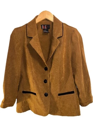 Chaqueta de solapa R&K Originals para mujer marrón manga 3/4 talla 12 Foto 1 de 4