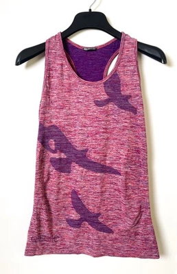 Oiselle Flyte Tank Top Womens Sz S Pink/Purple Racerback Bird Print Fly Running - Image 1 of 4