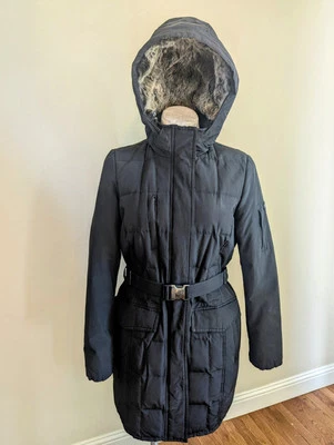 Chaqueta Abrigo WOOLRICH BLIZZARD Talla L Para Mujer Parka Abajo Puffer con Capucha de Piel de Conejo Foto 1 de 4