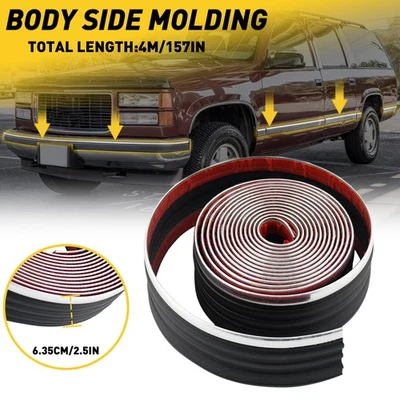 Rollo protector exterior de correa moldeada lateral de carrocería de 156 pulgadas para camioneta Chevy/GMC SUV Foto 1 de 4