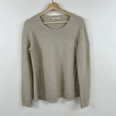 Madewell Riverside Texture Sweater Marled Flax sz M Long Sleeve Crew Neck F3447 - Image 1 of 4