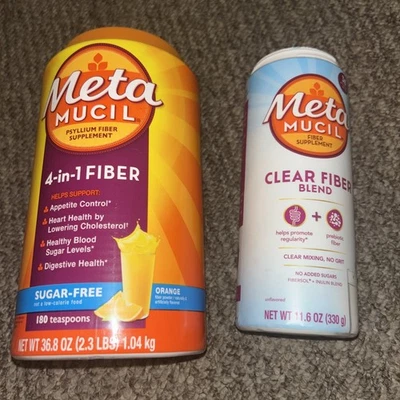 2 Metamucil Fiber  Supplement 36.8oz & 11.6 Oz - Image 1 of 4