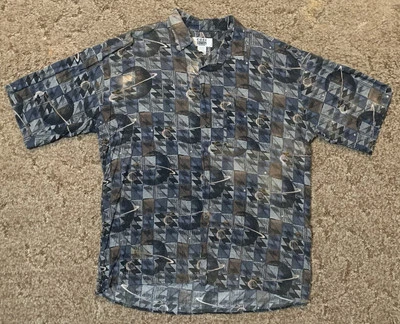 Camisa De Colección City Streets Para Hombres XL Planetas Saturno Geométrica Abstracta AOP Foto 1 de 4