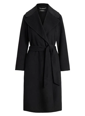 Casaco feminino Lauren Ralph Lauren dupla face mistura de lã 6 preto - Novo com etiquetas $495 - Imagem 1 de 4