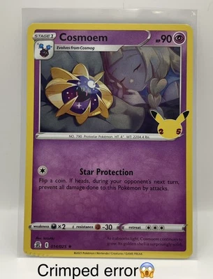 Cosmoem CRIMPED ERROR 😱 014/025 Celebrations Holo Lillie 25th Anniversary 2021 - Image 1 of 4