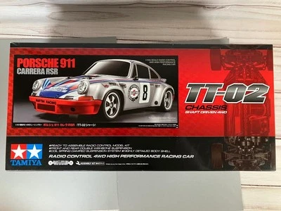 TAMIYA 1/10 RC No.571 Porsche 911 Carrera RSR TT-02 Chassis On-Road 58571 New - Image 1 of 4