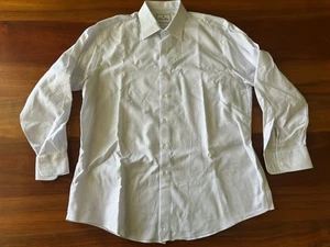 Brooks Brothers Shirt Mens 17 33 White Blue Checked Thomas Mason Luxury Regent - Picture 1 of 7