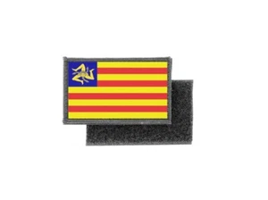 toppe toppa patch bandiera stampado banderina siciliano sicilia independista - Foto 1 di 1
