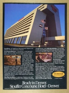 Stouffer Concourse Hotel Denver CO 1989 anuncio impreso vintage - Imagen 1 de 1