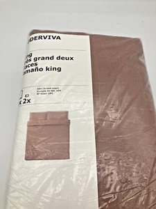 Copripiumino IKEA 100% LINO PUDERVIVA king size rosa scuro chiusura cravatta terracotta - Foto 1 di 5