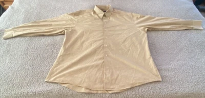 Camisa DOCKERS Para Hombre Bronceada A Cuadros Manga Larga Con Botones Mezcla de Microfibra Talla XL Foto 1 de 4