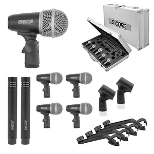 Kit microfono batteria 5core 7 pezzi Kick Tom rullante microfono dinamico strumento microfoni set - Foto 1 di 8