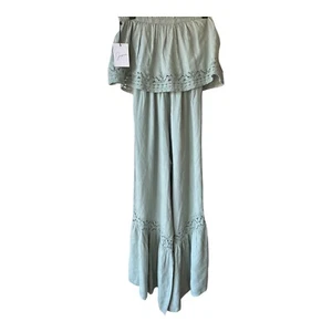 Japna Jumpsuit Romper Flare Wide Leg Bell Sleeve Women’s XS NWT - Picture 1 of 8