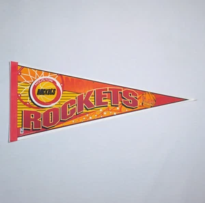 Vintage 1990s HOUSTON ROCKETS NBA Hologram Slam Dunk 30 X 12 WinCraft Pennant - Picture 1 of 6