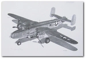 B-25 by David Gray - B-25 Mitchell - Open Ed - Aviation Art Print - Picture 1 of 1