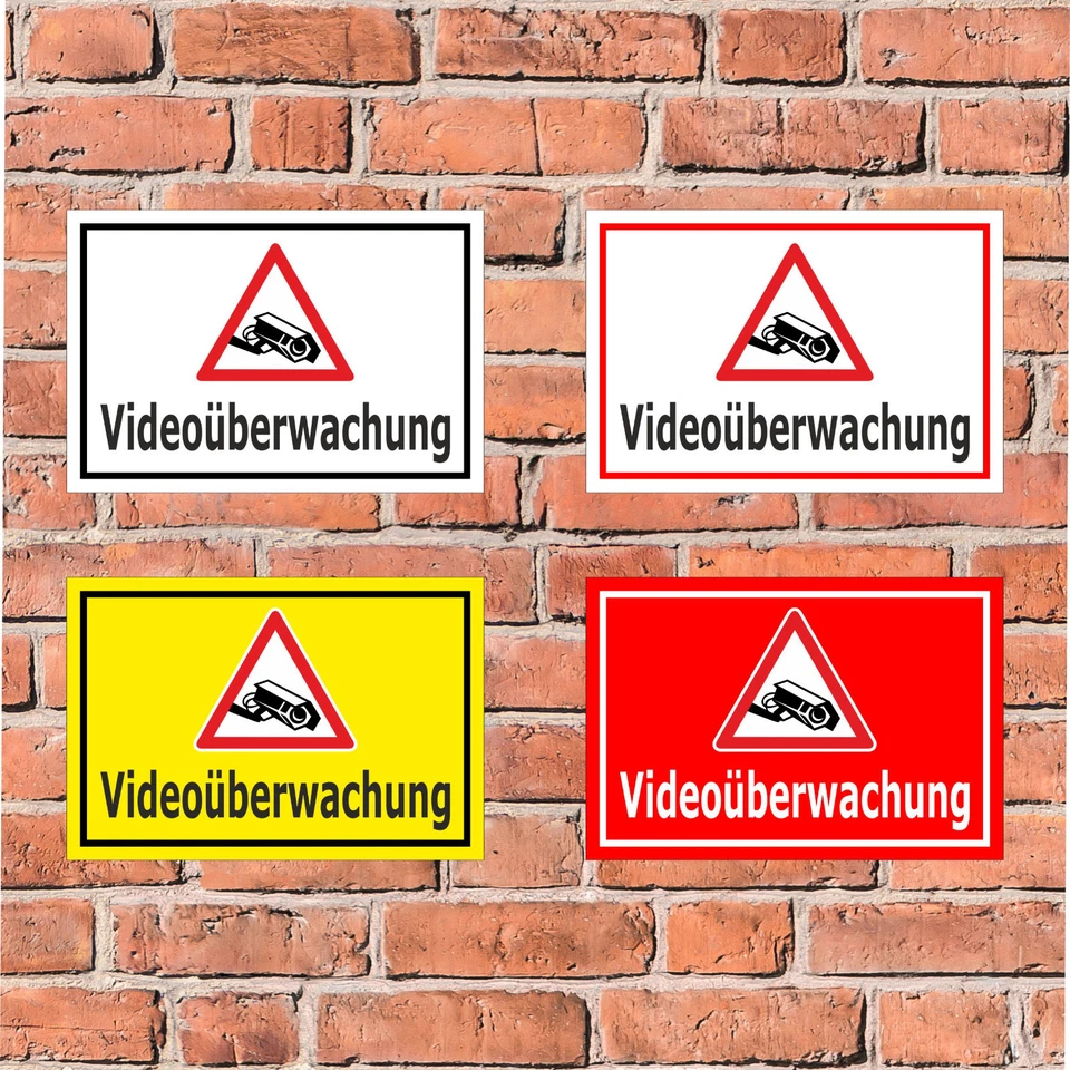 BAUER-SCHILDER Schild Achtung Videoüberwachung - in 4 Größen - S00348-012