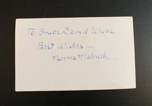 Norma Malerich Autographed Index Card Famed Artist - Picture 1 of 1