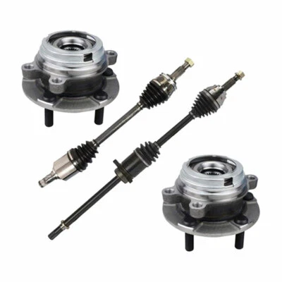 2x Eje delantero CV + 2x Buje de rueda delantera y cojinete para Nissan Quest 2004-2006 Foto 1 de 4