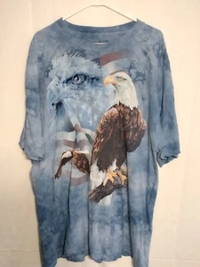 The Mountain Patriotic Bald Eagle American Flag T Shirt Sz 2XL - Picture 1 of 4
