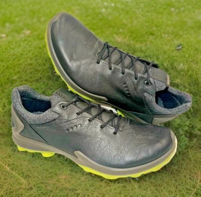 Ecco Biom G3 GTX Mens Size 12 X Width Black Yak Leather Spiked Golf Shoes - Image 1 of 4