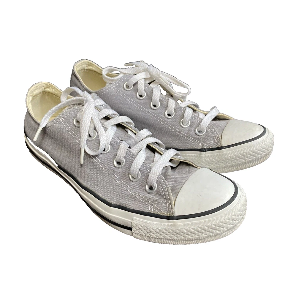 Tênis Converse Chuck Taylor All Star Ox Feminino 9 Masculino 7 Cinza Branco 147137F - Imagem 1 de 4