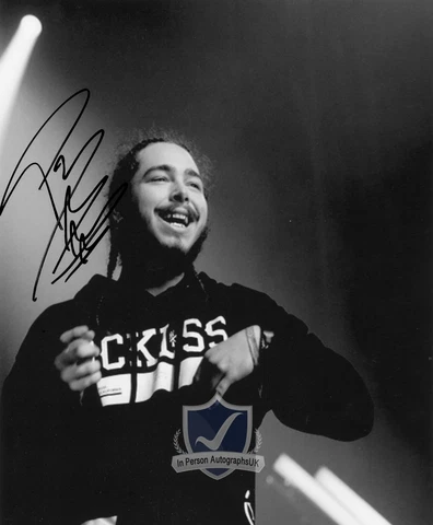 POST MALONE Signed 10x8 Photo ACOA Certified SB82938 Cover