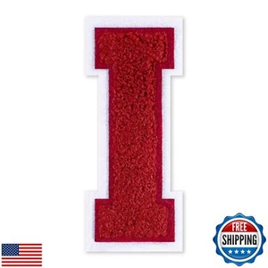 VGROSIA 6-1/2" Red Iron On Letters Large Varsity Letter Patches Large Chenill - Picture 1 of 5
