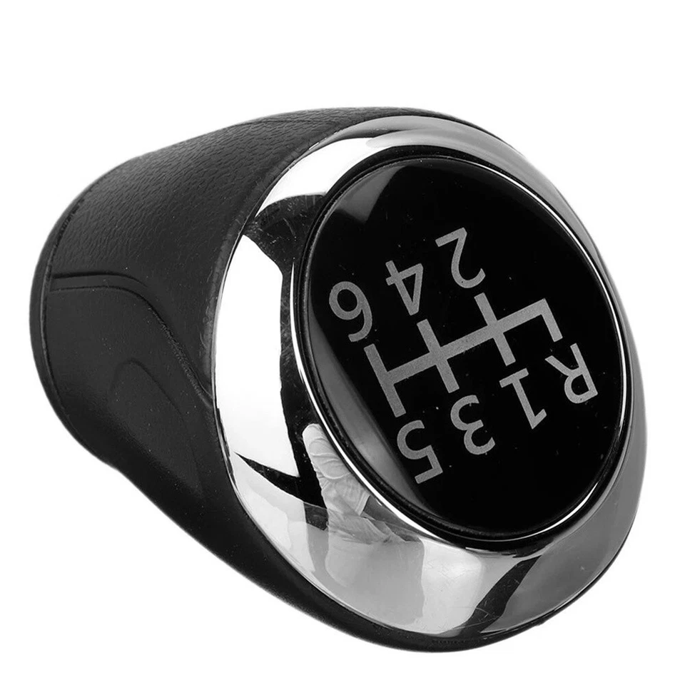 Perilla de cambio manual 6 velocidades cromada negra para Chevrolet Aveo Sonic T300 2012-2017 Foto 1 de 4