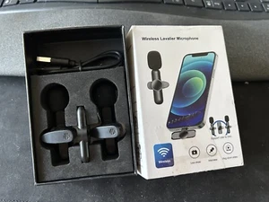 Wireless Lavalier Mikrofon Portable Chargeable Smart Phone Home, Computer - Bild 1 von 2