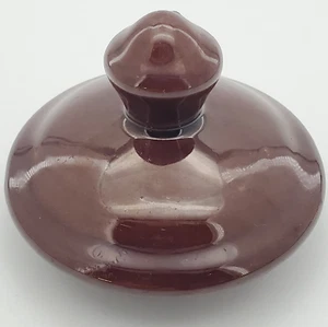 Tapa de cerámica marrón vintage solo con perilla - estado usado 2" in x 2-3/4" in - Imagen 1 de 6