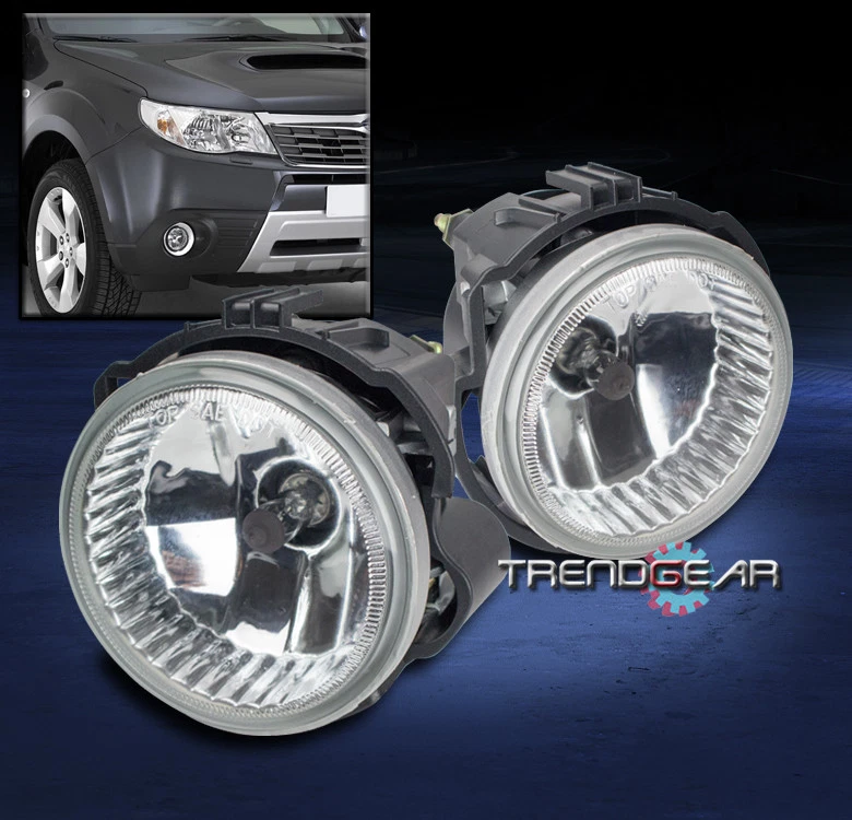 FOR 2009-13 SUBARU FORESTER/2008-10 IMPREZA WRX STI BUMPER FOG LIGHT LAMP CHROME — 第 1/4 张图片