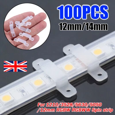 JOYCITY20 LED Strip Light Clips Holder Strong Fixing Clip for 12mm to 14mm LED Strip Width