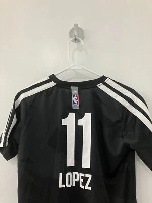 Lopez #11    black adidas Brooklyn Nets shirt   jersey youth Large  14-16 - Image 1 of 4